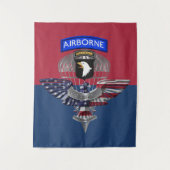 第101空挺師団「イーグルズ叫び声」退役軍人 タペストリー (正面)