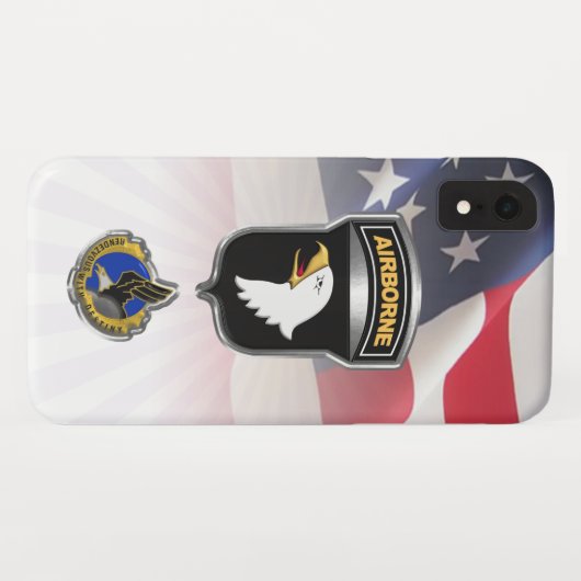 第101空挺師団「ワシの叫び」 Case-Mate iPhoneケース (裏面(横))