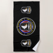 第101空挺師団『空爆レンジャー』 ビーチタオル (正面)