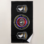 第101空挺師団「空襲」 ビーチタオル (正面)