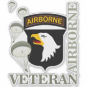 第101空挺部隊 – イーグル叫び シール (正面)