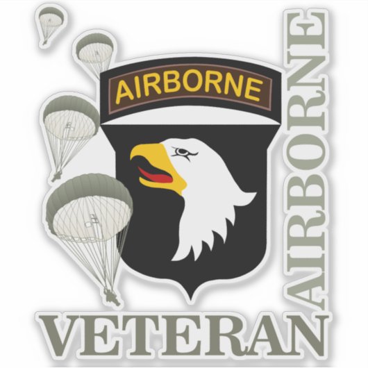 第101空挺部隊 – イーグル叫び シール (正面)