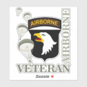 第101空挺部隊 – イーグル叫び シール (シート)