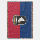 第101空挺部Divアイコニック銀額設計 スローブランケット (正面縦)