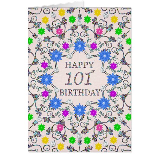 第101誕生日抽象芸術花 (正面)