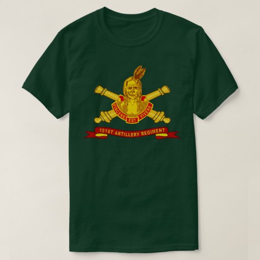 第101野砲兵連隊DUI、BrリボンX Tシャツ (デザイン正面)