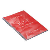 第102回バースデーパーティーゲストブックコーラルピンクローズ ノートブック (右側)