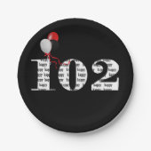 第102回誕生日パーティー風船 ペーパープレート (正面)