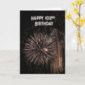 第102回誕生日花火 カード (黄色い花)