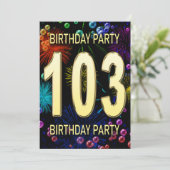 第103回バースデーパーティー招待花火大会 招待状 (スタンド正面)