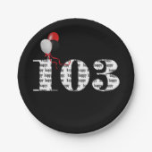 第103回誕生日パーティー風船 ペーパープレート (正面)