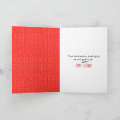 第103誕生日キャットとハートバルーンカード カード (内部)