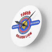 第106歩兵師団「金獅子」 ラウンド壁時計 (傾斜)