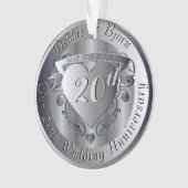 第10,20,25,70回メダ結婚リオン記念日 オーナメント (正面)