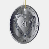 第10,20,25,70回メダ結婚リオン記念日 セラミックオーナメント (右)