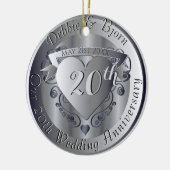 第10,20,25,70回メダ結婚リオン記念日 セラミックオーナメント (左)