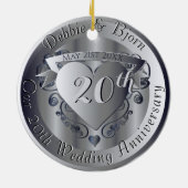 第10,20,25,70回メダ結婚リオン記念日 セラミックオーナメント (裏面)