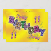 第11パーティの招待状 招待状 (正面/裏面)