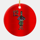 第11及び第12日のクリスマスの装飾、 セラミックオーナメント (裏面)