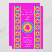 第11回バースデーパーティー招聘ホットピクールンク 招待状 (正面/裏面)