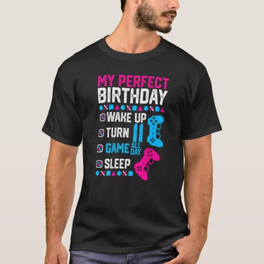 第11回バースデーパーティー11歳のゲーム Tシャツ (正面)