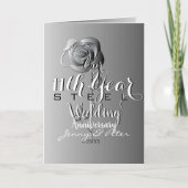 第11回結婚記念鉄鋼バラ カード (正面)