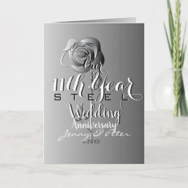 第11回結婚記念鉄鋼バラ カード