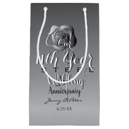 第11回結婚記念鉄鋼バラ  スモールペーパーバッグ