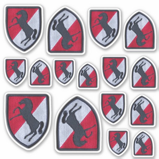 第11回装甲騎兵連隊フォートミードの輪郭 シール (正面)