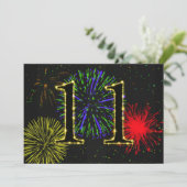 第11回誕生日パーティーの招待状 招待状 (スタンド正面)