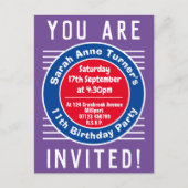 第11回誕生日パーティーへの招待 インビテーションポストカード (正面)