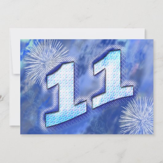 第11回誕生日パーティーへの招待 招待状 (正面)