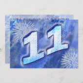 第11回誕生日パーティーへの招待 招待状 (正面/裏面)