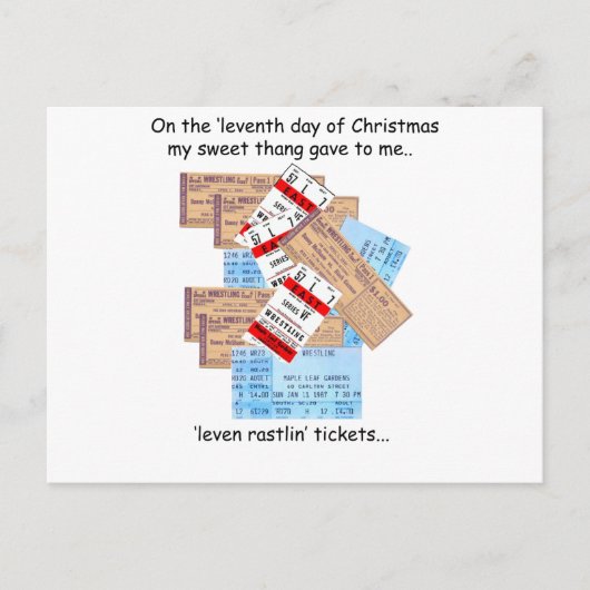 第11日のレッドネックのクリスマス シーズンポストカード (正面)