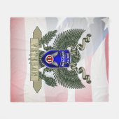 第11期空挺師団退役軍人 フリースブランケット (正面(横))