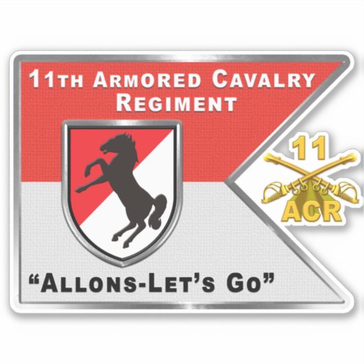 第11期装甲騎兵連隊 シール (正面)