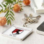 第11機甲偵察部隊のBlackhorseパッチKeychain キーホルダー (側面)