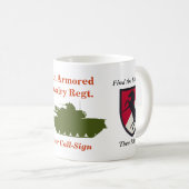 第11機甲偵察部隊M48A3 Pattonのカスタムのマグ コーヒーマグカップ (正面右)