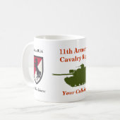第11機甲偵察部隊M48A3 Pattonのカスタムのマグ コーヒーマグカップ (正面左)