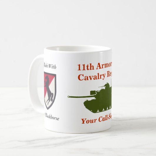 第11機甲偵察部隊M48A3 Pattonのカスタムのマグ コーヒーマグカップ (正面左)