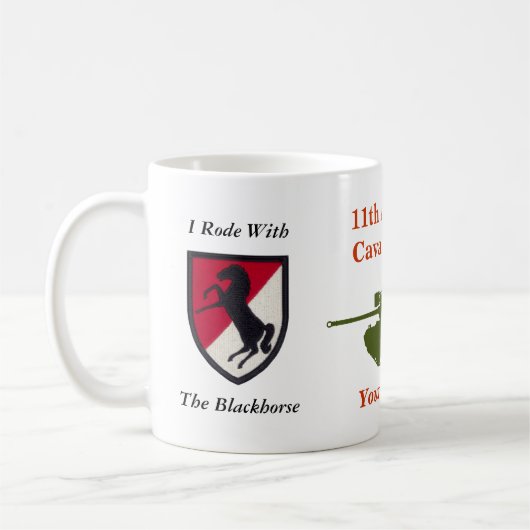 第11機甲偵察部隊M48A3 Pattonのカスタムのマグ コーヒーマグカップ (左)