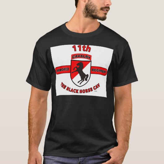 第11機甲騎兵聯隊"黒馬CAV " Tシャツ (正面)