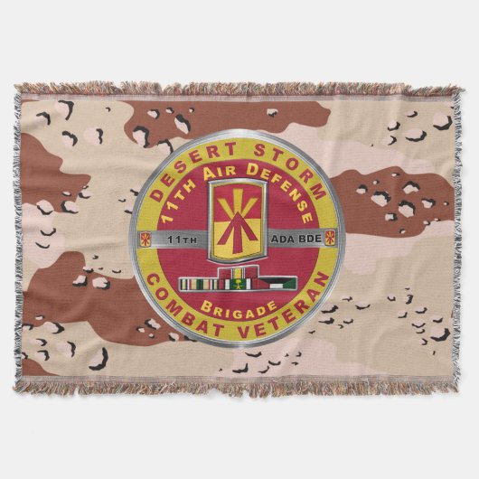 第11次防空旅団デザートストーム退役軍人 スローブランケット (正面)