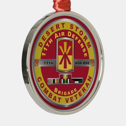 第11次防空旅団デザートストーム退役軍人 メタルオーナメント (右)