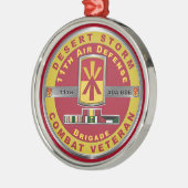 第11次防空旅団デザートストーム退役軍人 メタルオーナメント (左)