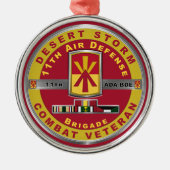 第11次防空旅団デザートストーム退役軍人 メタルオーナメント (正面)