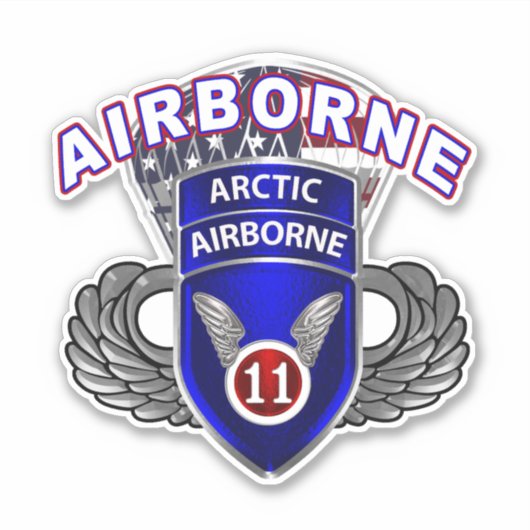 第11空挺師団 シール (正面)