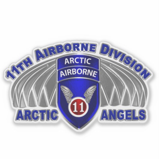 第11空挺師団 シール (正面)