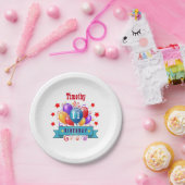 第11誕生日のお祝いのカラフルの気球B11AZ ペーパープレート (パーティー)