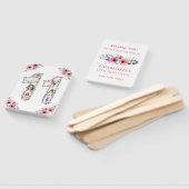 第11誕生日の少女フォトコラージピンクフラワー ハンドファン (組立なし)